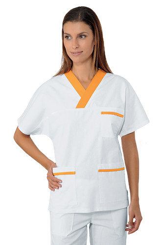 CASACCA COLLO V COLOR: casacca scollo v per infermieri assistenti alla poltrona oss particolarmente...